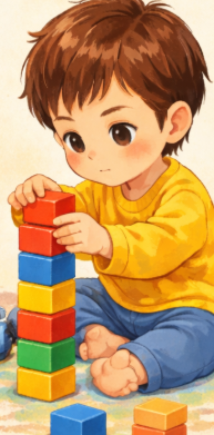 おもちゃで遊ぶ子ども