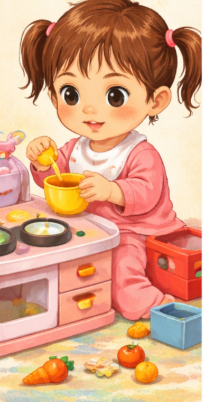 おもちゃで遊ぶ子ども